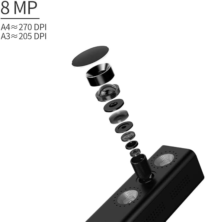 CZUR Shine800-A3-Pro Professional Height Adjustable USB Document Camera, A3&A4 Document Scanner with OCR Function for MacOS and Windows