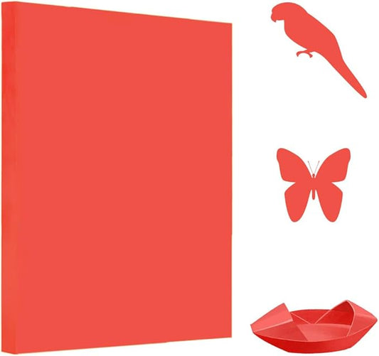 A4 Origami Paper Red 100 Sheets, 8.27×11.7 inch Double Sided Color Easy Fold Big Origami Paper A4 Colored Copy Papers Thin 70gsm for Beginners, DIY handwork Art and Craft Projects (210 x 297 mm)