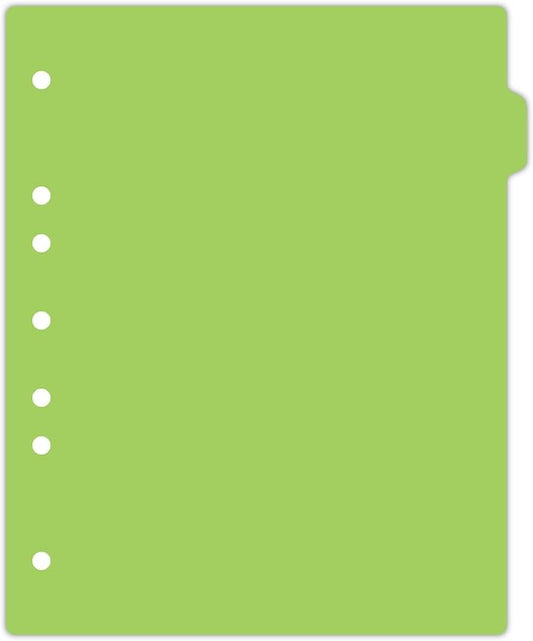 Carstens - Heavy Duty Plastic Ring Binder Dividers, Side Tab, 1/9 Cut, Tab 2 Position, US Letter, Lime, Pack of 10, (2618-11) - Ideal Medical Chart Dividers or Index Tabs for 3 Ring Binders