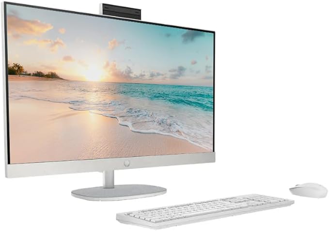 HP 27" FHD Touch-Screen All-in-One Computer, 12-Cores Intel Core Ultra 7, 64GB DDR5 RAM 2.5TB Storage (2TB SSD+512GB Docking Station Set), Windows 11 Pro with Microsoft Office Included, White