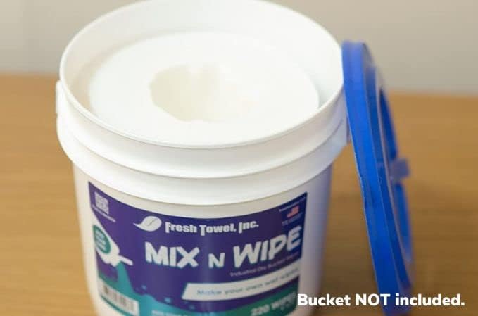 Fresh Towel Mix-N-Wipe Dry Wipes Refill, 2-Pack (220 Sheets) – Make Your Own Wet Wipes – 6" x 9" Sheets – Bulk Paper Towels