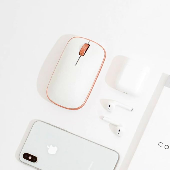 Azio Retro Classic Bluetooth Mouse (Posh) - Wireless, Genuine Leather Topped with Pixart Precision Tracker