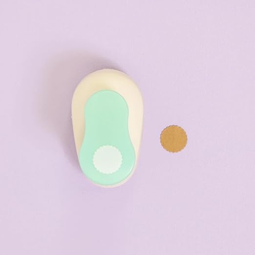 Craftelier - 5/8 Inch Circle Scallop Punch with lever press | Shape Hole Puncher for Paper Crafts | Scalloped Hole Punch for Scrapbooking, DIY Cards & Journals | Mini Hole Punch for Paper & Cardstock.