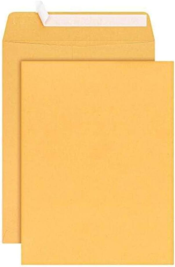 Catalog Envelopes (Open End), Brown Kraft, 28 Pound. 500 Per Pack. (Peel And Seal, 7.5"x10.5")