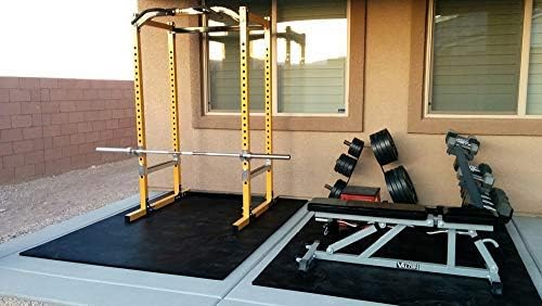 American Floor Mats - Heavy Duty Stall Tiles - Stable/Horse Tiles - Thick, Durable Rubber Flooring Solid Black 6 Center Tiles 3/4" Thick Expansion Set