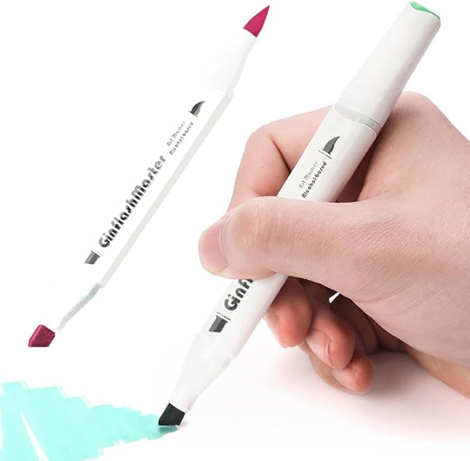 Brush Chisel Tip Art Markers Designer Pen Sketch Alcohol Markers Dual Tips Manga Drawing Coloring book marker (80)