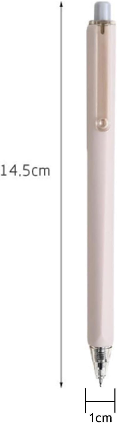 HeTaoCat Retractable Gel Pens, 6 Pastel Exterior Colors, 0.5mm Fine Point, Quick Drying, Writing Drawing, Black ink gel pens, Box of 6 Pens (6)