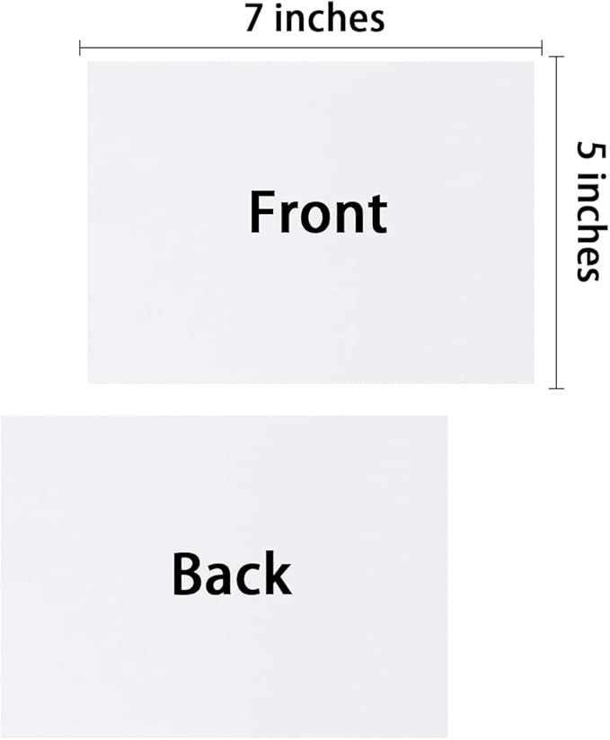 50 Sheets Blank Cardstock Paper 250 GSM Thick Heavy Cards Stock for DIY Art Projects, Card Making, Postcards, Greeting Cards, Birthday Party, Wedding Invitation (White, 5x7 inches)