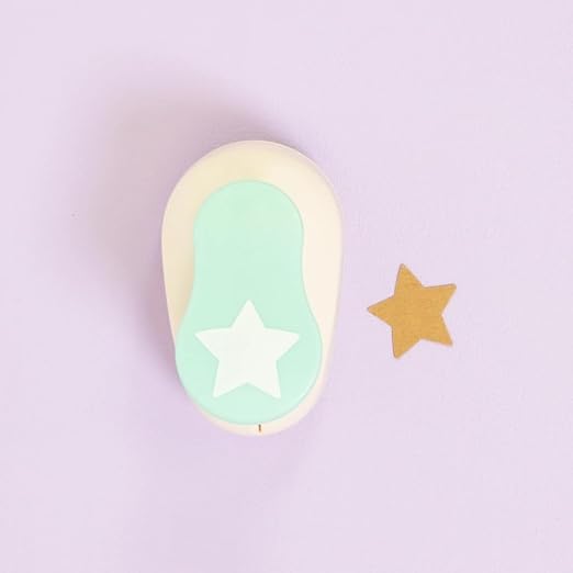 Craftelier - 1 Inch Star Hole Punch with Lever Press – Star Hole Puncher for Paper Crafts | Punch for Scrapbooking, DIY Cards & Journals | Hole Punch Shapes for Paper & Cardstock.