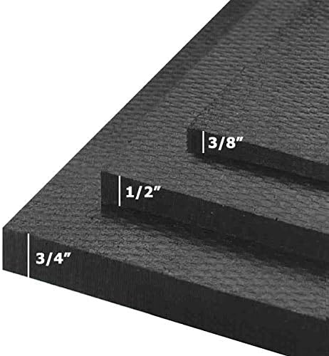 American Floor Mats - Horse/Stable Mats - Heavy Duty Stall Mats - Thick, Durable Rubber Flooring Solid Black 3/4" Thick - 3' x 4' Mat
