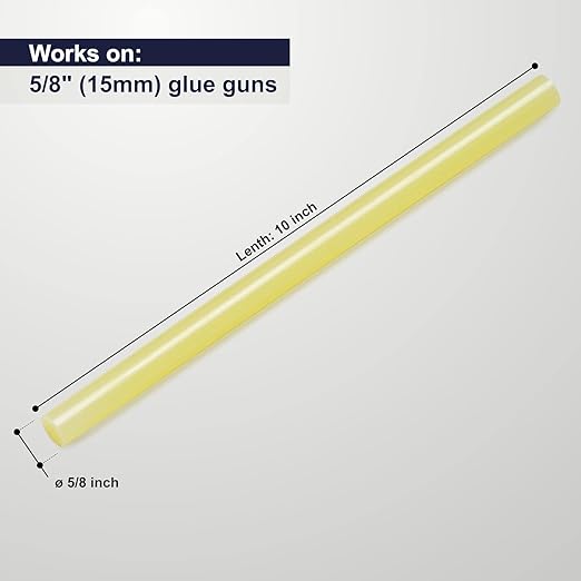 ASA Hot Glue Sticks for Glue Gun - 5/8" x 10" | High-Strength Hot Gun Sticks Adhesive for Corrugated Materials | Industrial Grade for Packaging & Woodworking | Pack of 106