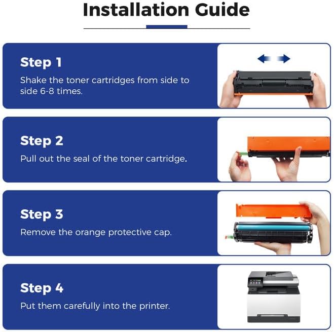 218A Toner Cartridge 4 Pack (with Chip) Compatible for HP 218A 218X Toner Cartridge for HP Color Laserjet Pro 3201dw MFP 3301cdw 3301fdw 3301sdw Printer (Black Cyan Yellow Magenta)