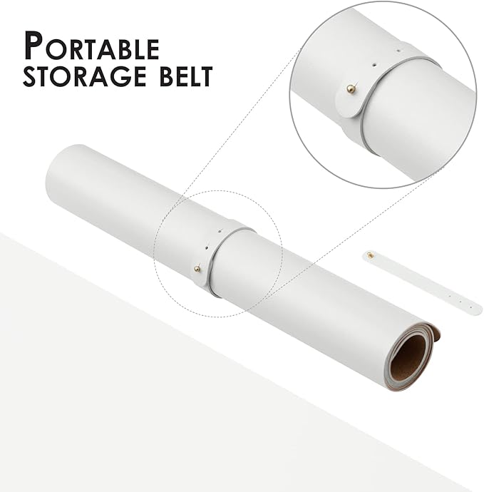 Cork Desk Mat - Dual-Sided Desk Pad for Office and Home - Desk Organization and Accessories - Ideal for Large Mouse Pad and Desk Mats on Top of Desks(White,80cmx 40cm)