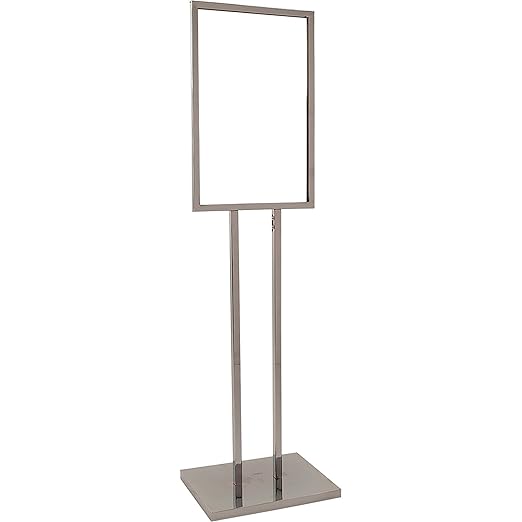 Econoco BH23 Bulletin Sign Holder with Extra-Heavy Raised Base, 14" x 22"
