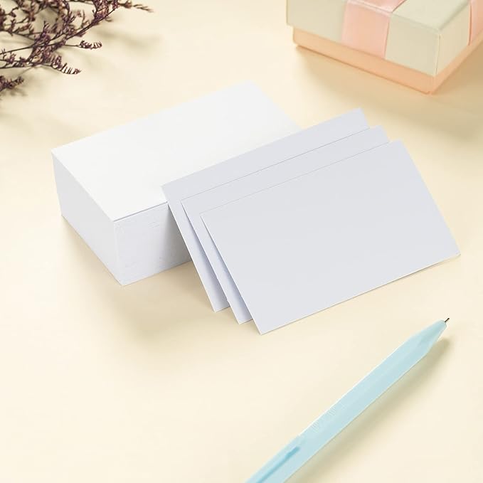 50 Sheets Blank Cardstock Paper 250 GSM Thick Heavy Cards Stock for DIY Art Projects, Card Making, Postcards, Greeting Cards, Birthday Party, Wedding Invitation (White, 3x5 inches)
