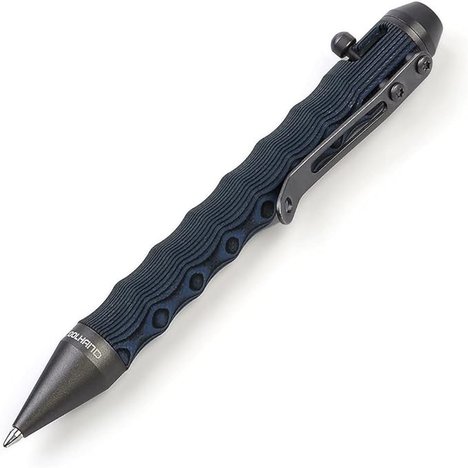 Cool Hand 4.5'' Bolt Action Pens, EDC Ballpoint Ink Refillable, Stylus for Touch Screen, Ergonomic Grip, Hold in Texture with Finger Grooves