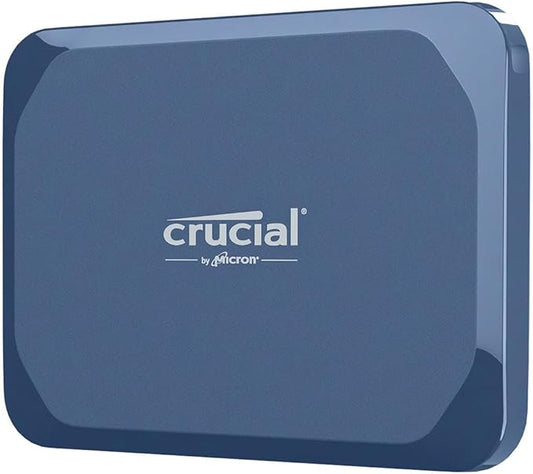 Crucial X10 1TB Portable SSD, Up to 2,100MB/s, USB 3.2 USB-C, External Solid State Drive, Compatible with Windows, Mac & Android, Durable Storage for Games, Photos & Files, Blue - CT1000X10SSD9-02