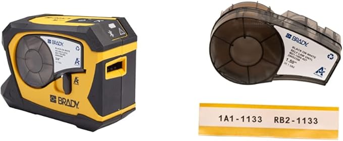 Brady M211 Portable Bluetooth Label Printer + Authentic Self-Laminating Wire Wrap Tape