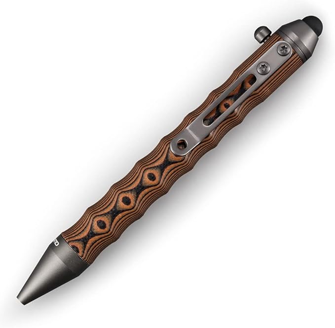 Cool Hand 4.5'' Bolt Action Pens, EDC Ballpoint Ink Refillable, Stylus for Touch Screen, Ergonomic Grip, Hold in Texture with Finger Grooves