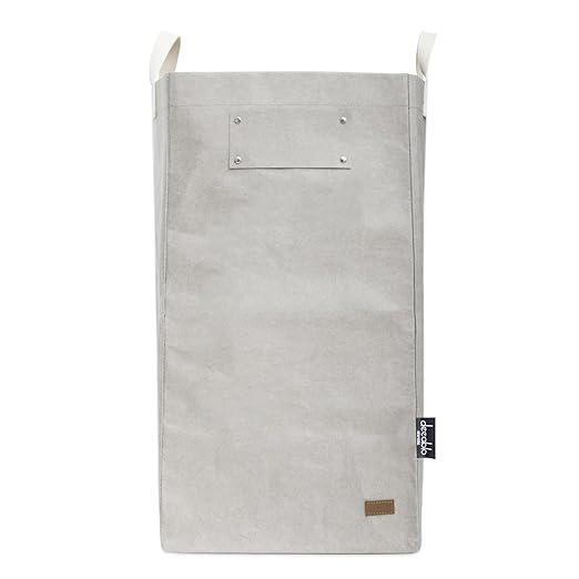 Deeablo New York - Sustainable Reusable Indoor Recycling Bin for Kitchen, Multipurpose Recycle Bin, Large Recycling Bins for Home, Washable Paper Bag for Recycling (Grey)