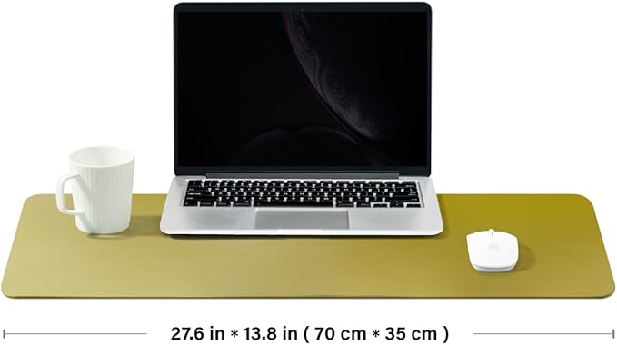 Cork Desk Mat - Dual-Sided Desk Pad for Office and Home - Desk Organization and Accessories - Ideal for Large Mouse Pad and Desk Mats on Top of Desks(Olive Green,27.6"x 13.8")