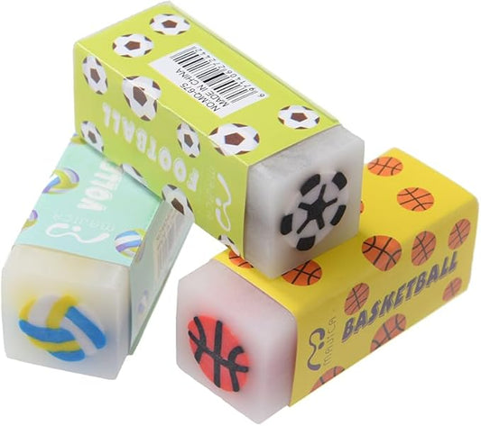 18 Pack Kawaii Ball Erasers for Kids, Colorful Jelly Erasers for School Supplies and Art Projects