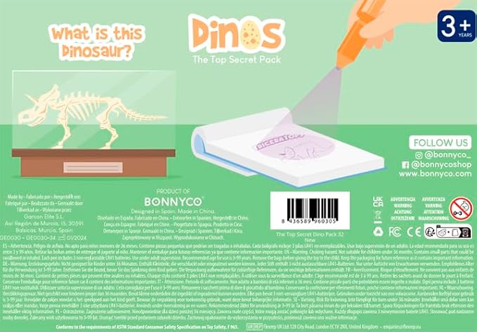 BONNYCO Invisible Ink Pen and Notebook Pack 32 Dinosaur Party Favors for Kids, Magic Spy Pen Goodie Bags Stuffers for Kids, Dinosaur Birthday Party Supplies, Goody Bag Stuffers Return Gifts Prizes
