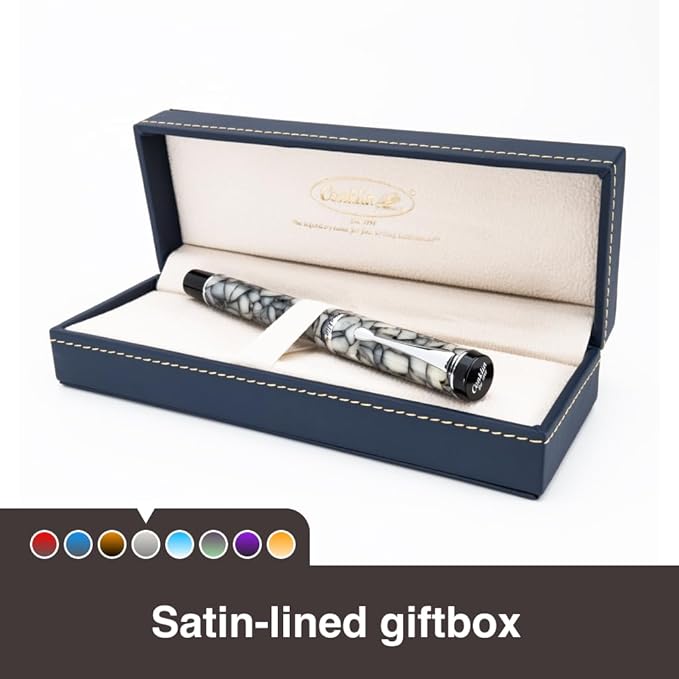 Conklin Duragraph Fountain Pen Cracked Ice - Stub Nib, Elegant Tool for Calligraphy & Signatures