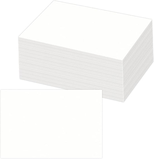 5x7 Blank White Cardstock Paper (Set of 50) Thick Paper - 80lb Flat Cards Stock Printer Paper for Make Your Own DIY Invitations, Note, Greeting, Table Cards - Writing, Stamping,Painting, Drawing