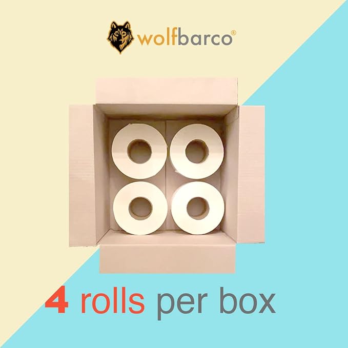 4" x 6" Direct Thermal Labels (4 Rolls, 4000 Labels) - 3'' Core, Perforations Between Labels - Zebra, Datamax, Godex, Sato, Intermec Compatible