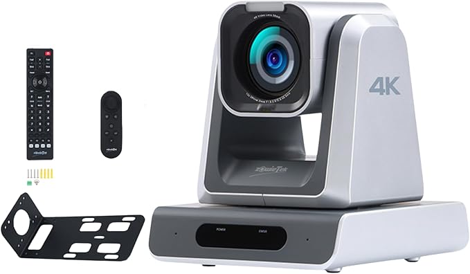 4K Native NDI|HX3(Certified) PTZ Camera PoE, 18X Optical Zoom, Simultaneous HDMI & SDI outputs, RTSP/RTMP(s)/SRT, Standalone IP Live Streaming to YouTube, Twitch for Meeting, Church, Event, Teaching