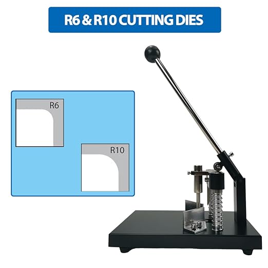 Corner Rounder Paper Punch Cutter,Heavy Duty 30mm/1.2” Thickness Round Corner Punch Commercial Card Cutter with R6mm R10mm Cutting Dies for Office Business