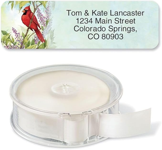 Colorful Images Year of Remembrance Rolled Personalized Return Address Mailing Labels with Dispenser, 5 Designs, Set of 500, Small ¾ x 2½ Inch Size, Custom Self-Adhesive Sticker Roll