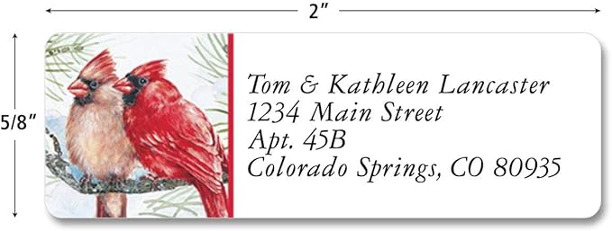 Colorful Images Garden Friends Birds Return Address Mailing Labels, Personalize with Name & Addresses, Set of 240 Self Adhesive, Easy Peel Flat Label Sheets, ⅝ x 2”, 6 Designs