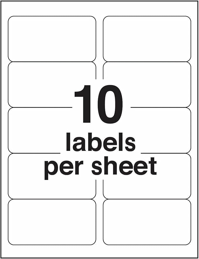 2"x4" Shipping Address Labels, FBA 10 Up Address mailing Labels, White Sticker Address Labels for Laser/Inkjet Printer (100 Sheets, 1000 Labels)
