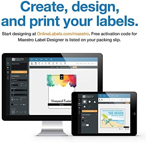 4 x 3 Rectangle Mailing Labels - Permanent, White Matte - Shipping, Wine, Product - Pack of 12,000-2,000 Sheets - Inkjet/Laser Printers - Online Labels