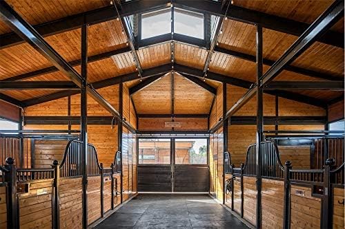 American Floor Tiles - Heavy Duty Stall Tiles - Stable/Horse Tiles - Thick, Durable Rubber Flooring Solid Black 6' x 10' Set 1/2" Thick (15 Tiles Total)