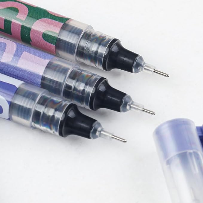 9 Pcs Gel Ink Pen Ballpoint Pens Black 0.5mm Quick Dry Fine Point Smooth Writing For Journaling Drawing Note-Taking College Office School Supplies