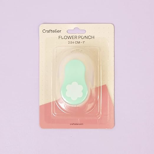 Craftelier - 1 Inch Flower Hole Punch with Lever Press – Flower Punches for Paper Crafts | Hole Puncher for Crafts, Scrapbooking, DIY Cards & Journals | Hole Punch Shapes for Paper & Cardstock.