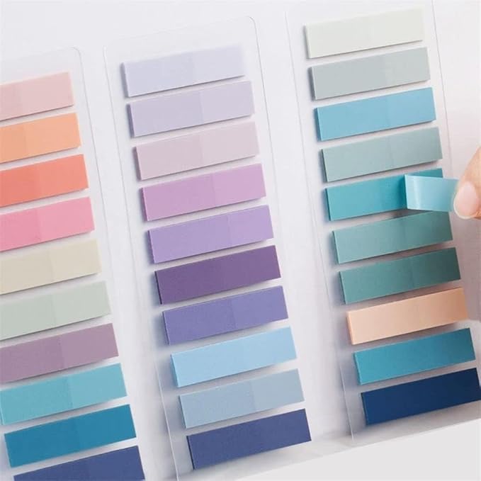 200 Pcs Blue Sticky Index Tabs, Page Markers Notes Tabs Writable and Repositionable Book Flags Tabs Strip Index Tabs Self-Stick Note Pads Index Tabs for Page Marking Classify File