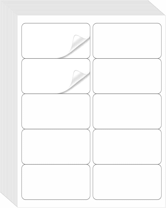 2"×4" Shipping Labels, JIQEZNL Premium 10 UP Address Labels, 300 Mailing Labels for Envelopes for Laser/Ink Jet Printer, White Paper Printable Sticker Labels 10 Per Sheet 8.5"×11"