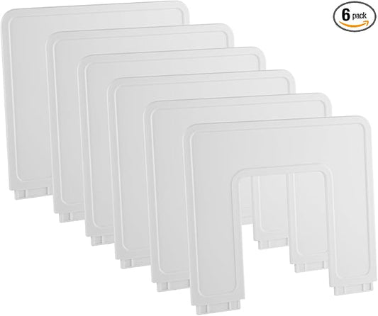 6 Pieces Upright Boards, Accessory Parts of Expandable File Folder Holder, White