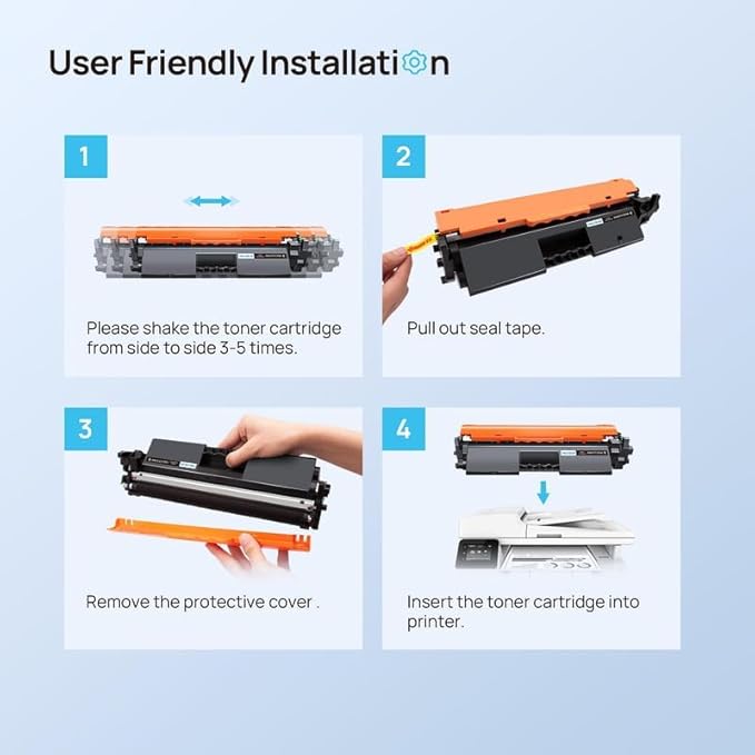 HALLOLUX 30A 30X Toner Cartridge 4-Pack Replacement for HP 30A 30X CF230A CF230X Toner to use with HP Pro MFP M227fdw M203dw M203d M227fdn M203dn M227sdn Printer (4-Black)