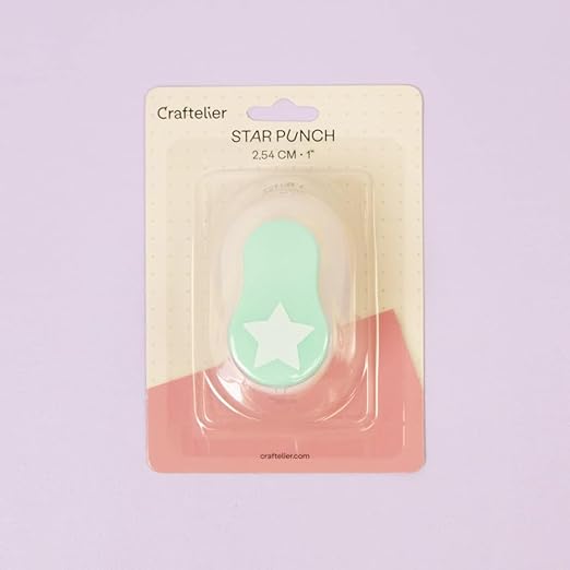 Craftelier - 1 Inch Star Hole Punch with Lever Press – Star Hole Puncher for Paper Crafts | Punch for Scrapbooking, DIY Cards & Journals | Hole Punch Shapes for Paper & Cardstock.