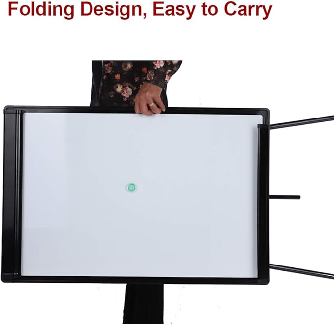 2 Pack Dry Erase Easel 36" x 24", Height Adjustable Magnetic White Board Easel with Tripod Stand, Office Presentation Easel Board with Flipchart Pad, Magnets & Eraser, Black