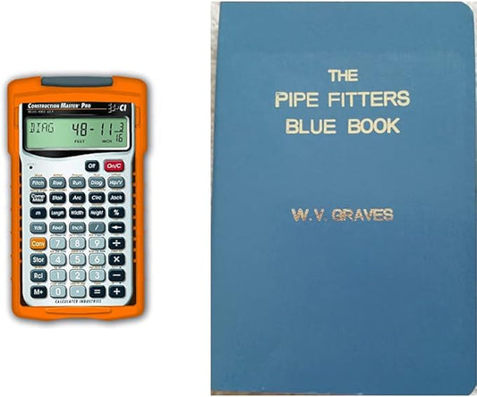 Calculated Industries 4065 Construction Master Pro Advanced Construction Math Feet-inch-Fraction Calculator for Contractors, Estimators & The Pipe Fitters Blue Book