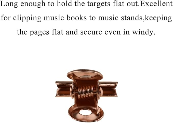 HAHIYO 0.87inch Rose Gold Bulldog Clips Metal File Hinge Binder Clips Clamps Save Space Strong Spring Jaws Rock Solid Grip Book Lay Flat Deburred Edge for Hang Photos Wall Grid Dog Food 30PCS