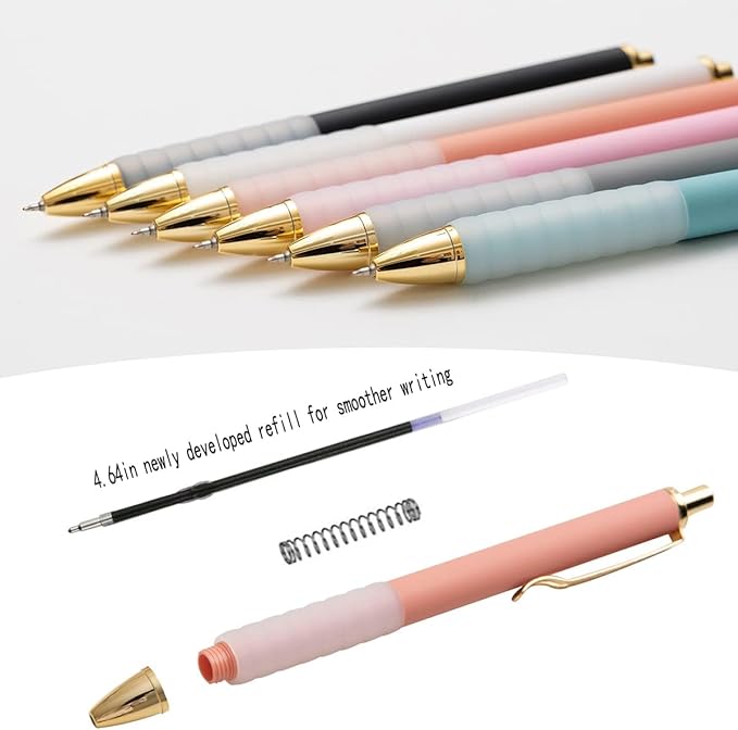 Ballpoint Pens Black Ink 1.0 mm Medium Point Smooth Writing Office Supplies for Women & Men, Note Taking (6-pack)