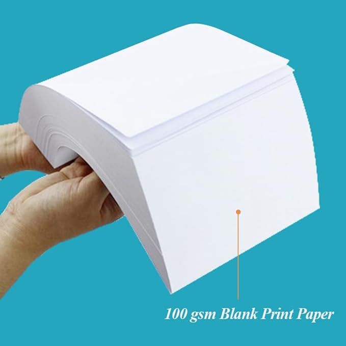 11" x 17" Blank Print Paper, 45Sheets/90Pages Blank Loose-Leaf Paper, DIY Template Printing in Office, 100gsm Blank Paper