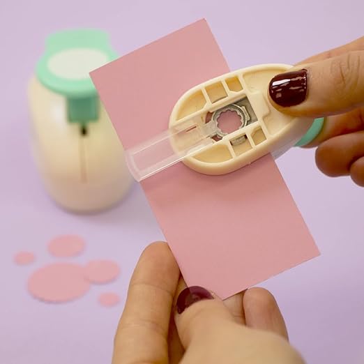 Craftelier - Circle Scallop Punch Set | 3/8", 5/8" & 1" Shape Scalloped Hole Puncher for Paper Crafts | Round Scalloped Hole Punch for Scrapbooking, DIY Cards & Journals | Craft Punch Set for Paper